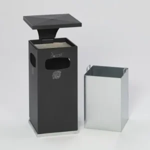 Portarifiuti / posacenere VAR B 32 con tettuccio incluso inserto interno antracite 12142 per Laboratori Chimici