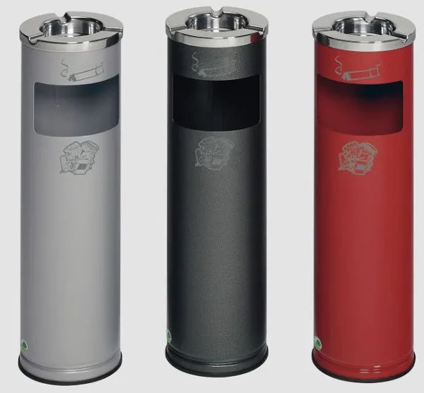 Raccoglitore di rifiuti VAR / posacenere D 20 argento 3593 Materiale Inerte