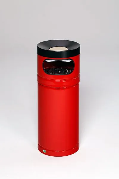 VAR raccoglitore di rifiuti / posacenere H 90 rosso 1117 con Assorbenti Integrati