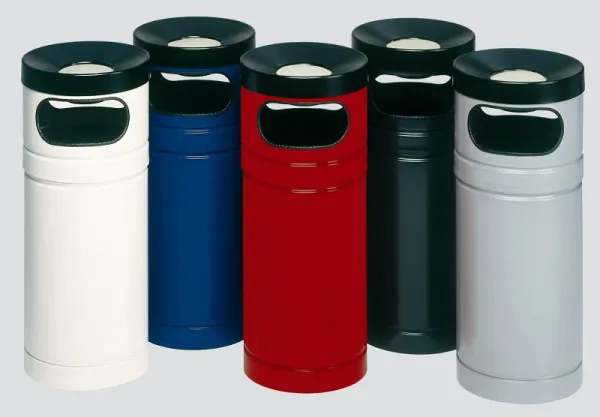 VAR raccoglitore di rifiuti / posacenere H 90 rosso 1117 con Assorbenti Integrati