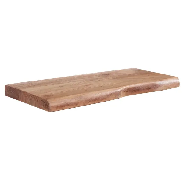 Pannello Portaoggetti Mensola da parete Wohnling con bordo albero legno massello di acacia 60 cm mensola sospesa di design...