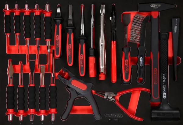 KS Tools PERFORMANCEplus set di utensili 23 pezzi pinze martello e scalpello 811.1023