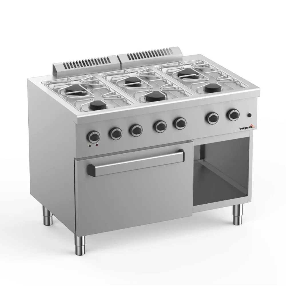 bergman CUCINA GAS 6 FUOCHI CON FORNO ELETTRICO VALVOLATO 65143 per Sistemi Fotovoltaici