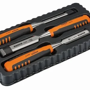 Cera protettiva ortodontica Set di scalpelli per legno Bahco 12-18-25 mm scatola di legno 424P-S3-EUR