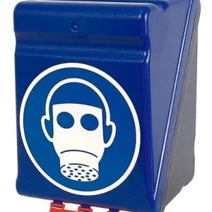 DENIOS maxi scatola per riporre la protezione delle vie respiratorie blu 116-492 con 24 Elastici