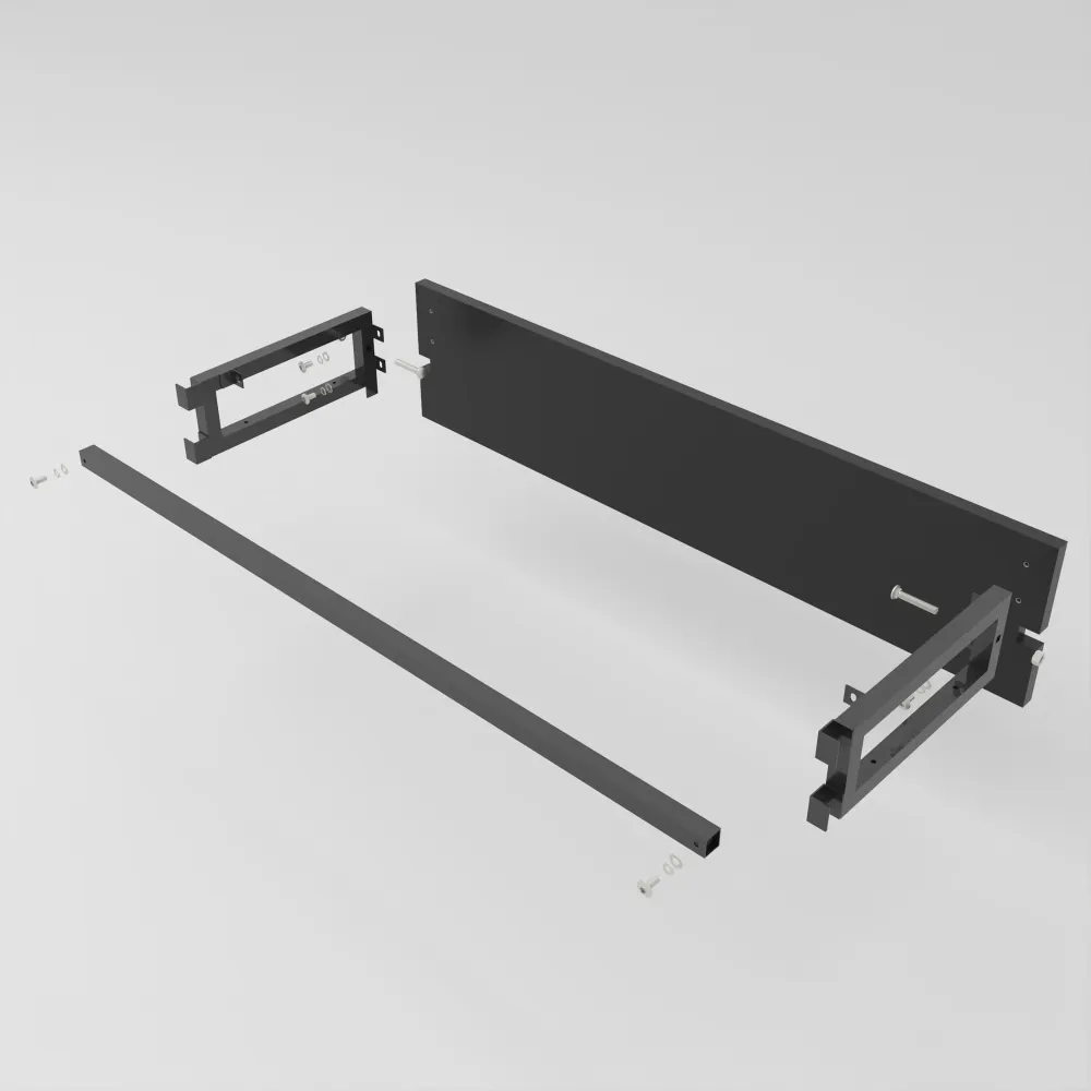 Privacy Panels Di lusso Glass Showcase Display Cabinet Storage Drawers - Front Panel Black Econoco DDKIT1PPB