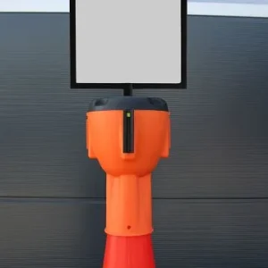 Cartello segnaletico ALLROUNDLINE per attacco cono stradale ALCT-SH Tessuto Tecnico