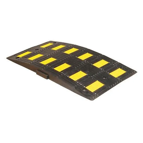 Soglia stradale DENIOS elemento qualità nero giallo riflettente L 900 mm H 50 mm 311226 Set da 4 Pezzi