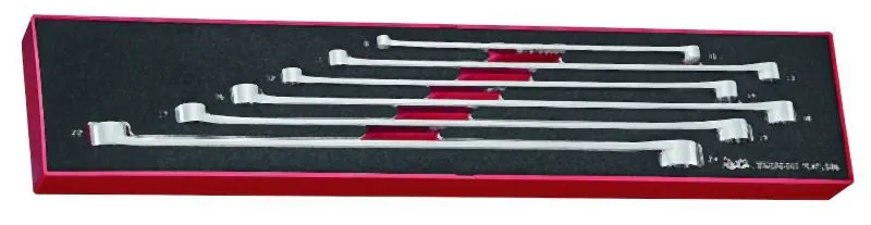 Set di utensili Teng con chiavi poligonali doppie lunghe FOAMX4 6 pezzi TEXFLS06 Acciaio Temprato