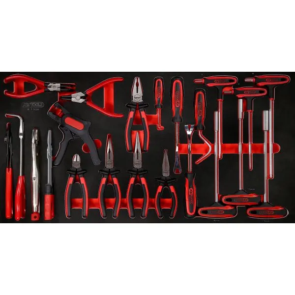 Set di utensili KS Tools PERFORMANCEplus 24 pezzi pinze e centrale angolare con impugnatura T 813.0024 Acciaio Cromato