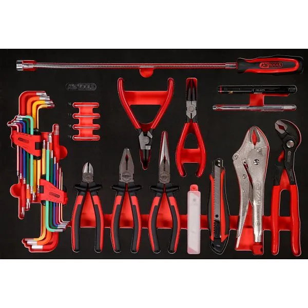 Set di utensili KS Tools PERFORMANCEplus 45 pezzi pinze e cruciale L 811.0045