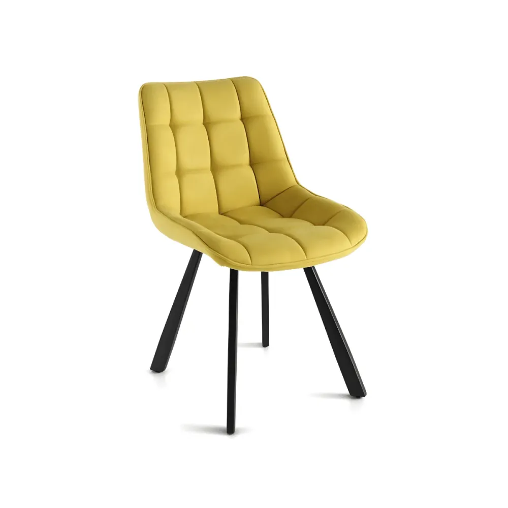 Ottone Cromato Set di sedie imbottite "Morgan" struttura metallo cm 49x59 83h