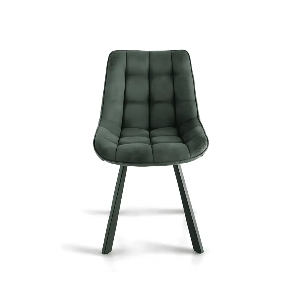 Ottone Cromato Set di sedie imbottite "Morgan" struttura metallo cm 49x59 83h