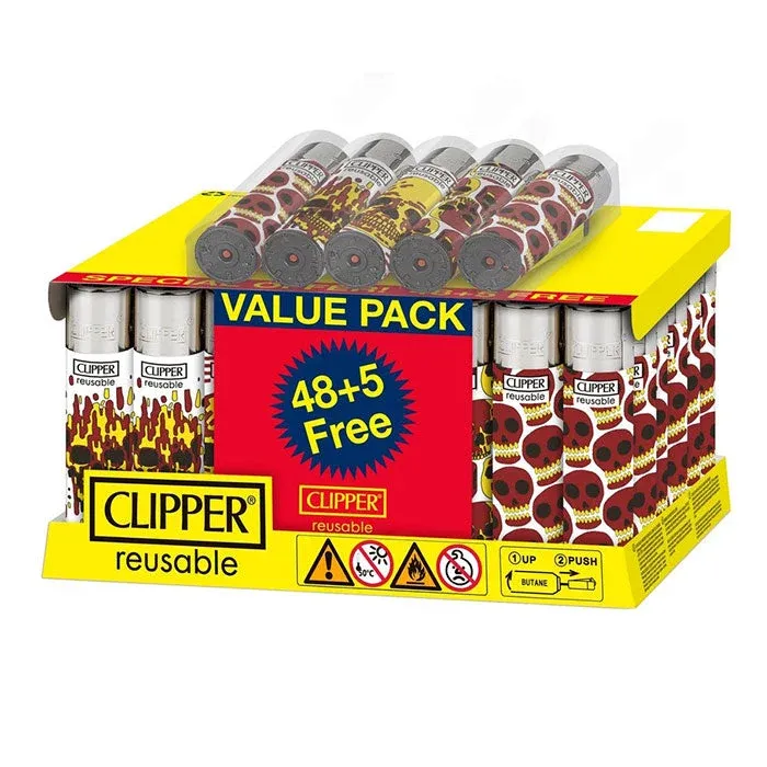 Clipper Lighter - Skull Fire con Allarme Sonoro