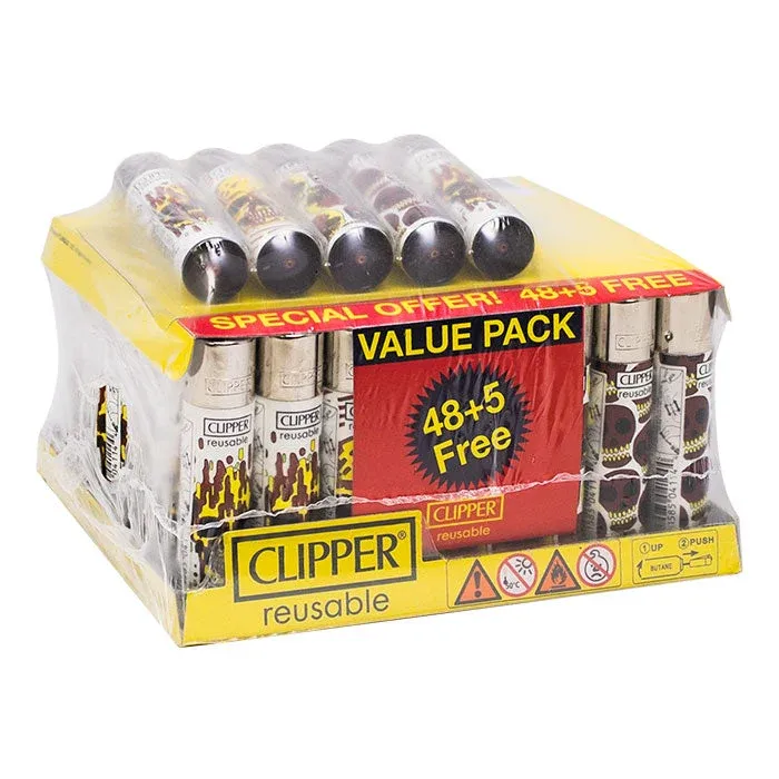 Clipper Lighter - Skull Fire con Allarme Sonoro