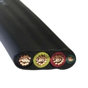 500' 500/3 Heavy Duty Flat W/GRND THW/submersible Pump Cable Rame antico PVC 600V Ad Alta Resistenza