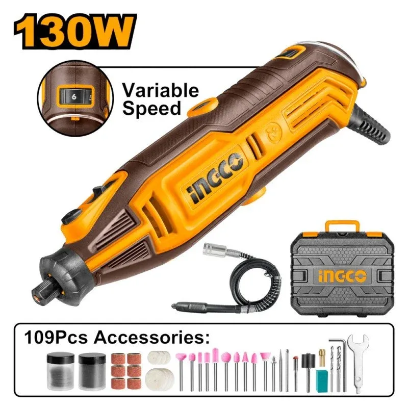 Minismerigliatrice 130w C/flessibile+access. con Batteria agli Ioni di Litio