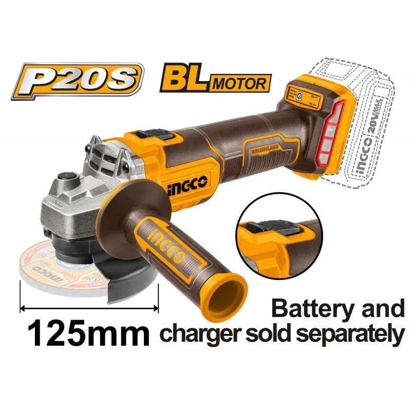 Pialla Elettrica Smerigliatrice angolare 125mm 20v Nuda