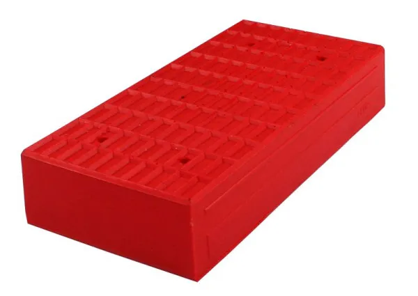 Blocco gomma Busching Redline per piattaforme elevatrici 40 mm con anima legno H40xL100x200mm 100873