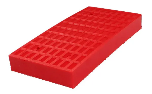 Blocco gomma Busching Redline per piattaforme elevatrici 25mm H20xW98xL195mm 100872