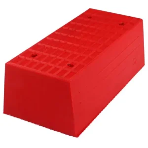 Blocco gomma Busching Redline per piattaforme elevatrici 70 mm con anima legno H70xL100xL200mm 100874