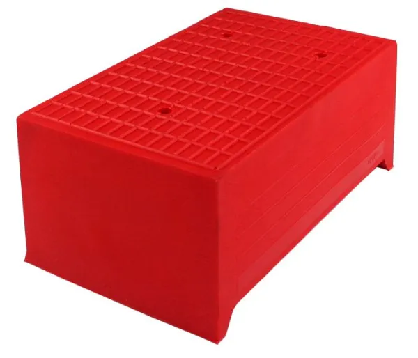 Blocco gomma Busching Redline per piattaforme elevatrici 87/100mm con anima legno H87/100xL140xL230mm 100875