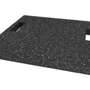 Rampa di accesso gomma con busching uni H40xL500xL500mm adatta per ascensori 2 colonne 100883