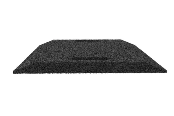 Rampa di accesso gomma con busching uni H40xL500xL500mm adatta per ascensori 2 colonne 100883