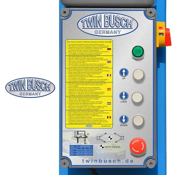 Sollevatore 2 colonne Twin Busch 36 t - senza barriere - Profi Line TW236PEB39
