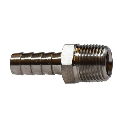 5/8" Hose Barbed X 3/8" MIP 316 Stainless Acciaio Hose Barb X MIP Adapter Machined Nipple Brass Fittings 32019SS