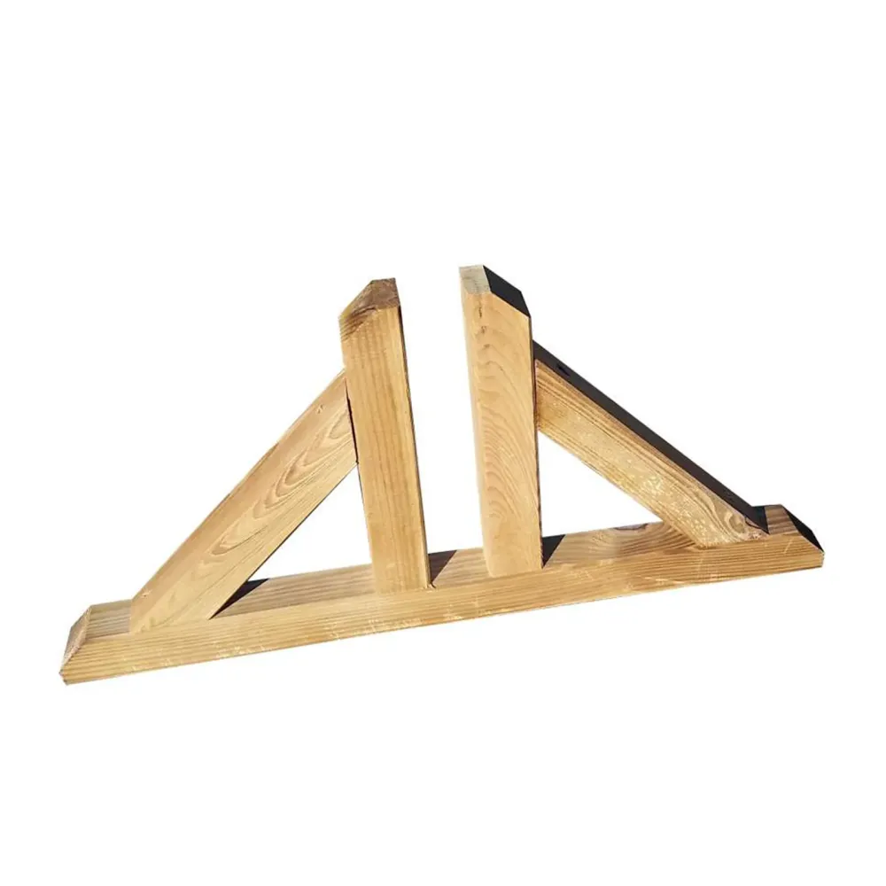 2 pz di piedino per pannello grigliato o frangivento legno impregnato cm 60x4,5 30h