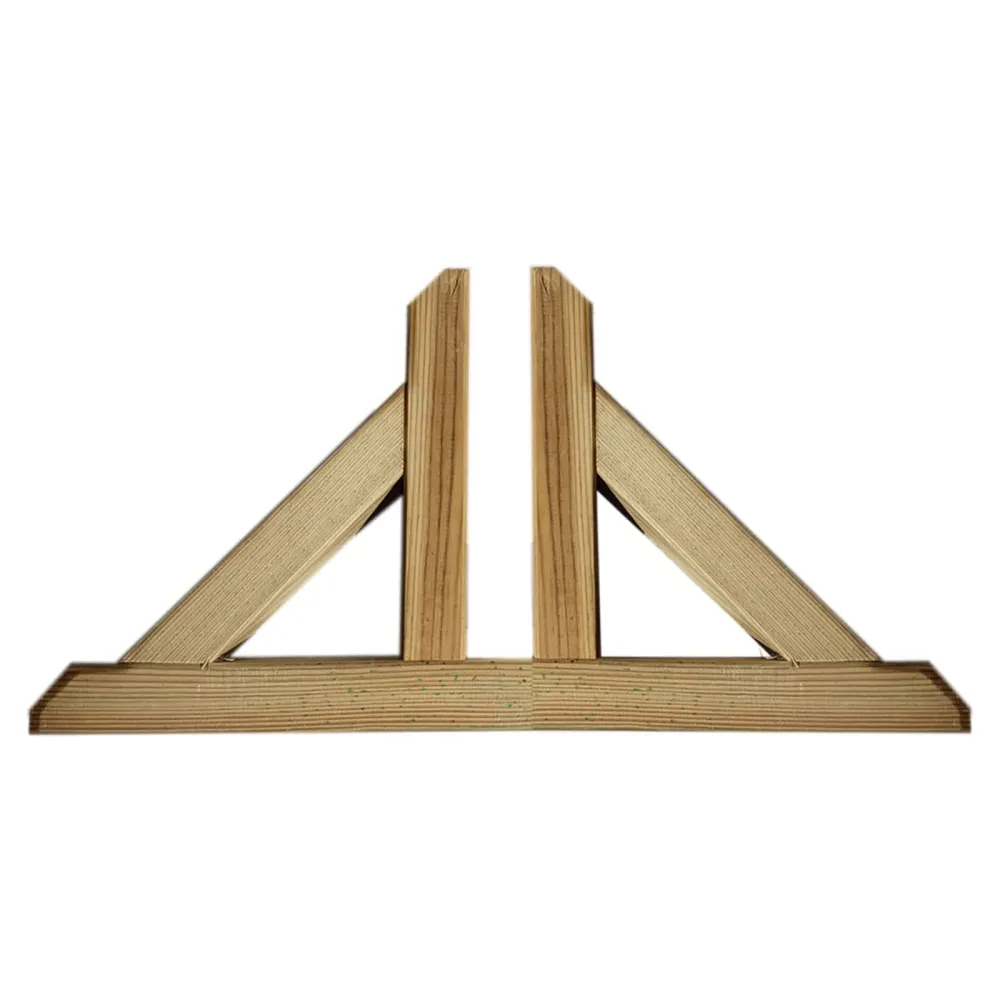 2 pz di piedino per pannello grigliato o frangivento legno impregnato cm 60x4,5 30h