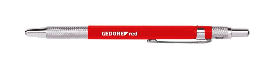 Graffiatore GEDORE metallo solido rosso con clip lunghezza 150 mm 3301433