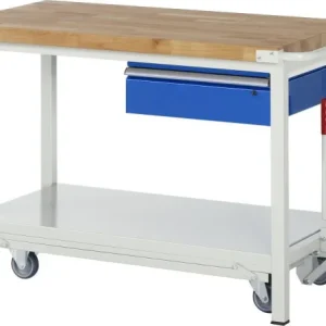 Banco da lavoro RAU con telaio abbassabile collezione 8000 1 cassetto 1250x880x700 mm 05-8001A6-127B4F.11 Rapida Indurimento