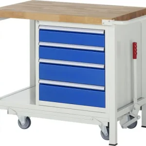 Pasta per Saldature Banco da lavoro RAU con telaio abbassabile collezione 8000 4 cassetti ripiano 1000x880x700 mm 05-8162A...