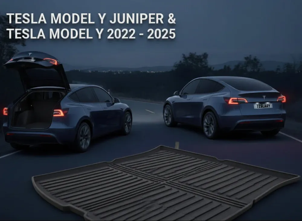 Tesla per Model Y+ Juniper 2025 MAT TRUNK AUTTURA-Copertura completa TPE Anti-slip Cargo Liner con protezione per servizio...