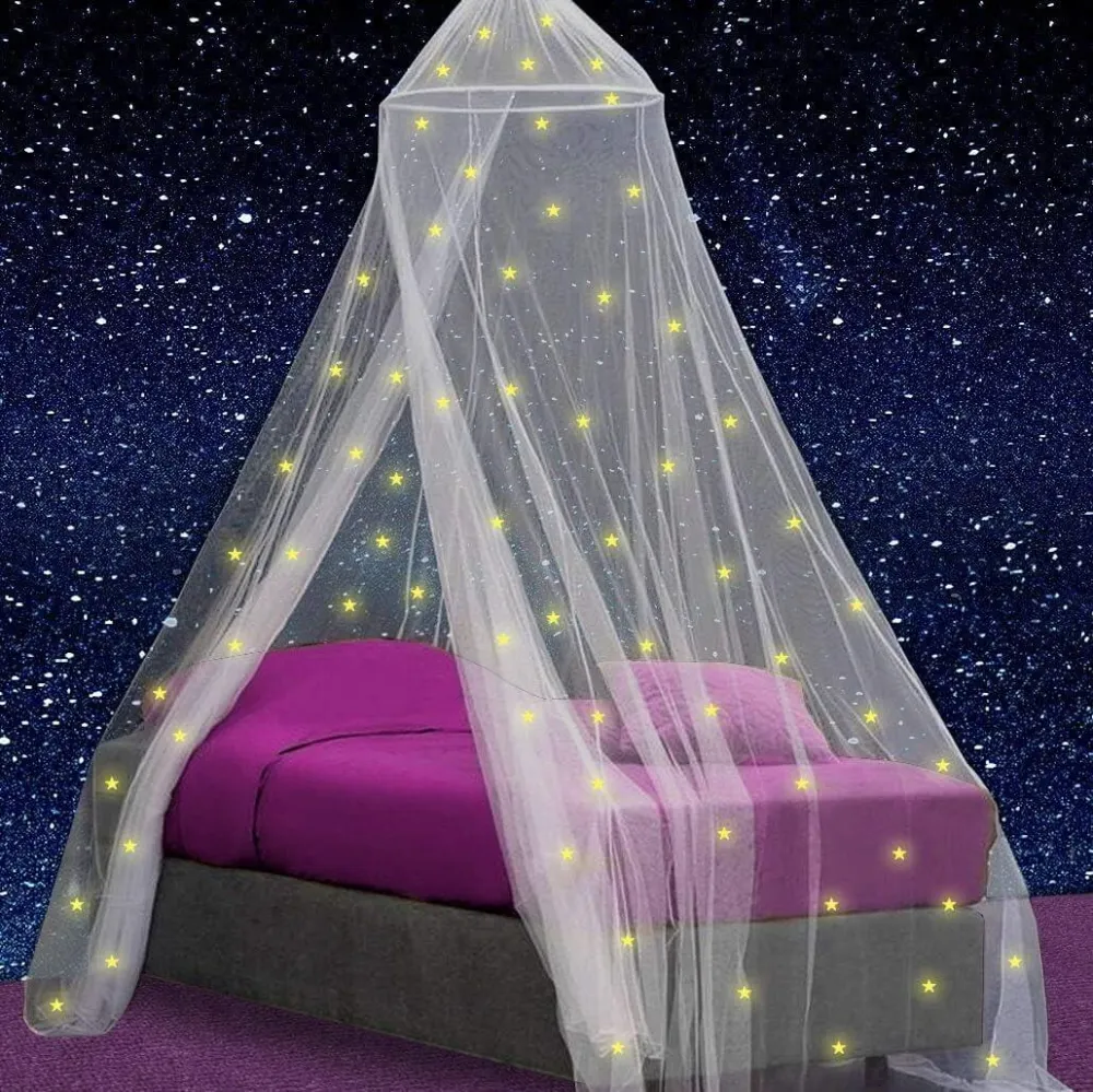 Faretto LED Baldacchino per Ragazze con Stelle Luminescenti