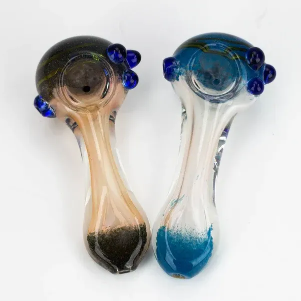 5" Gold Fumed Hand Pipe con 5 Modalità di Illuminazione
