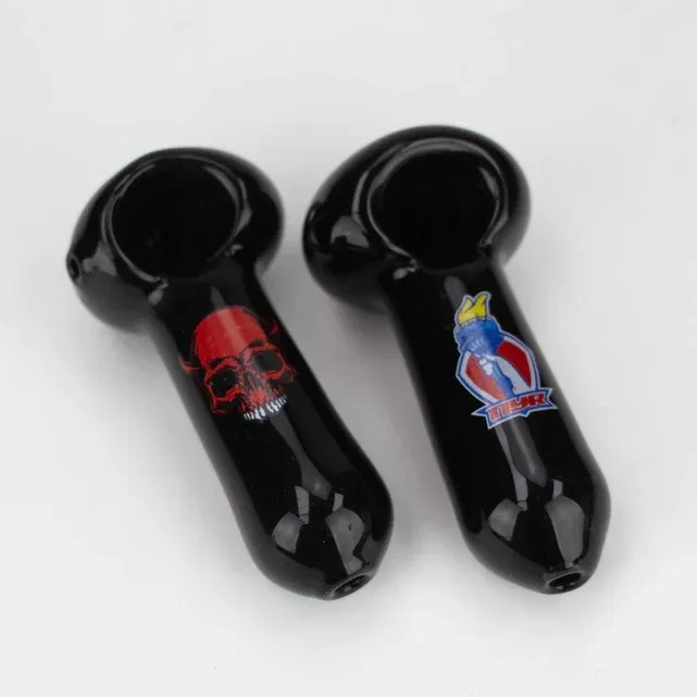 3" Heavy glass Nero puro Hand Pipe
