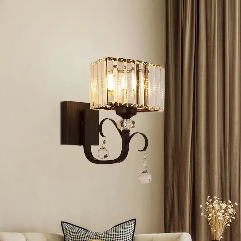 Lampada da parete metallo 1/2 lampadine Lampada da parete contemporanea per corridoio con braccio scorrevole nero | Imperm...