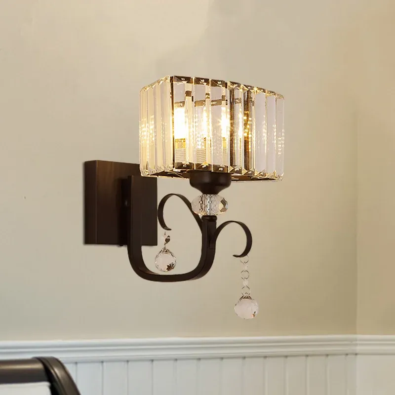 Lampada da parete metallo 1/2 lampadine Lampada da parete contemporanea per corridoio con braccio scorrevole nero | Imperm...