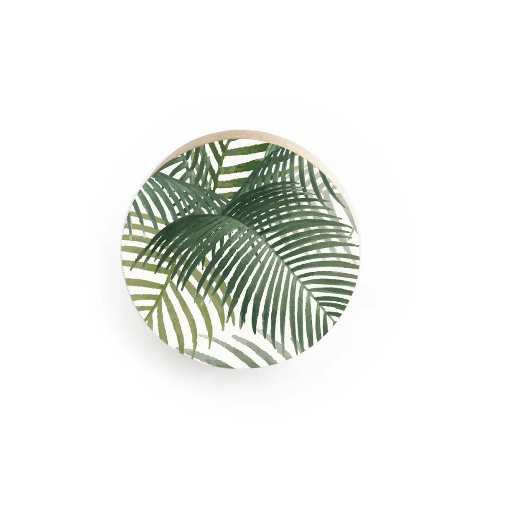 Pomo De Madera Acuarela Tropical con Custodia Protettiva
