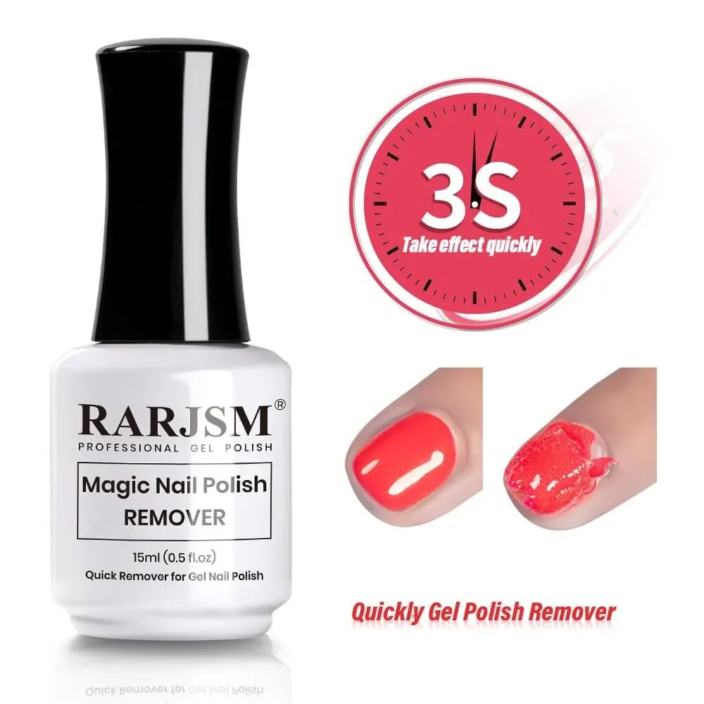 RARJSM Magic Nail Polish Remover - 3 Minute Svelto Gel Removal No Soak No Acetone con Batteria Lunga Durata
