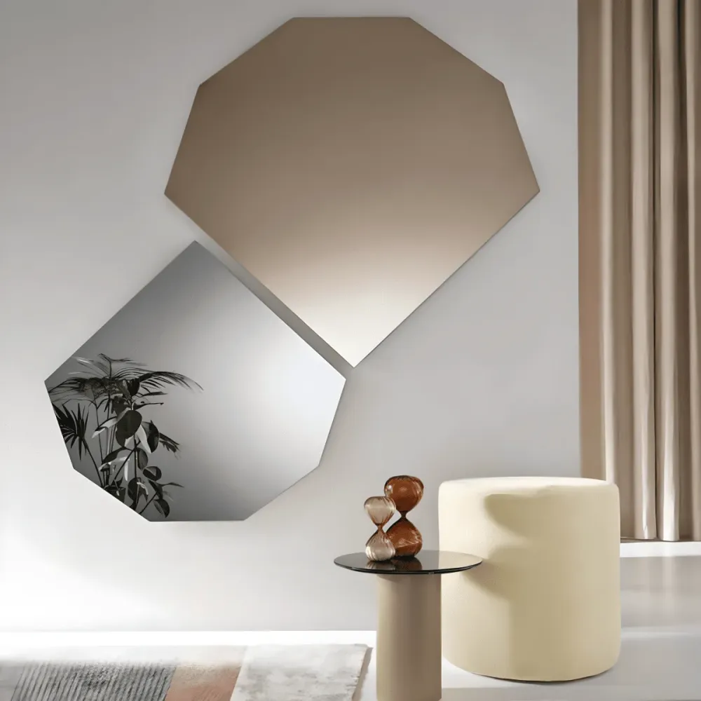 Specchio sagomato "Orbis" da parete senza cornice elegante Facile Ricarica