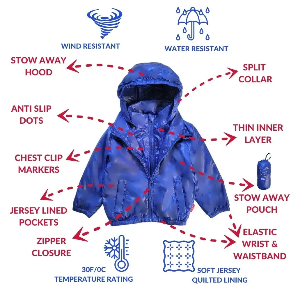 Onekid Car Seat Coat | Road Coat Transition - Royal Blue 12
