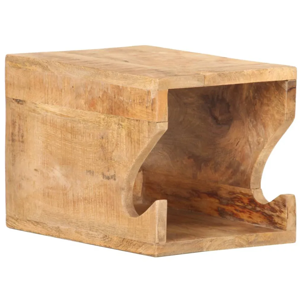 Supporto Bicicletta da Parete 35x25x25 cm Legno Mango Grezzo