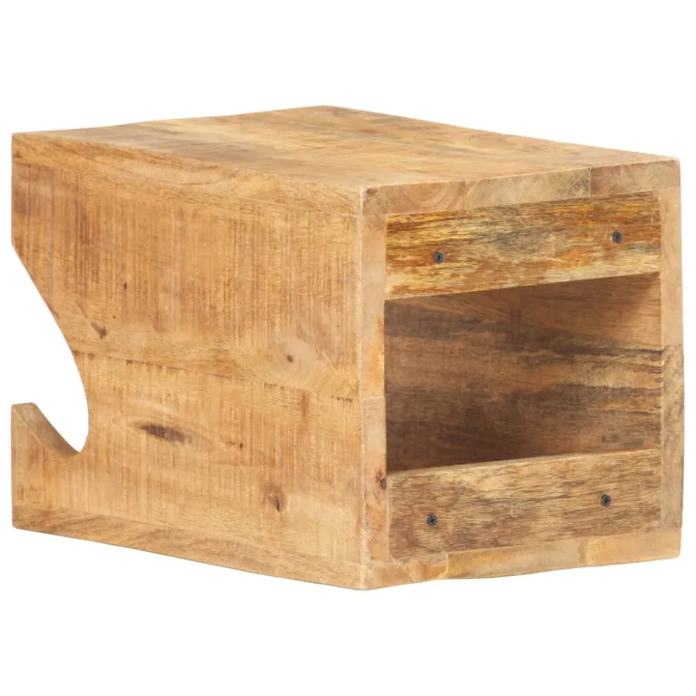 Supporto Bicicletta da Parete 35x25x25 cm Legno Mango Grezzo