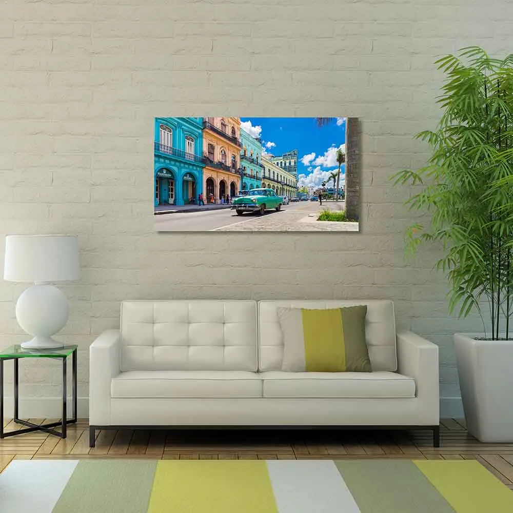 Quadro Plexiglass Stile Urban Tropicale - Plexart Havana Colorfully con gancio di traino