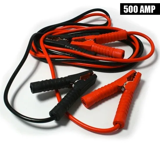 Cavi Avviamento Collegamento Batteria Auto 500 Amp 3 Metri Jumper Lifetime Cars