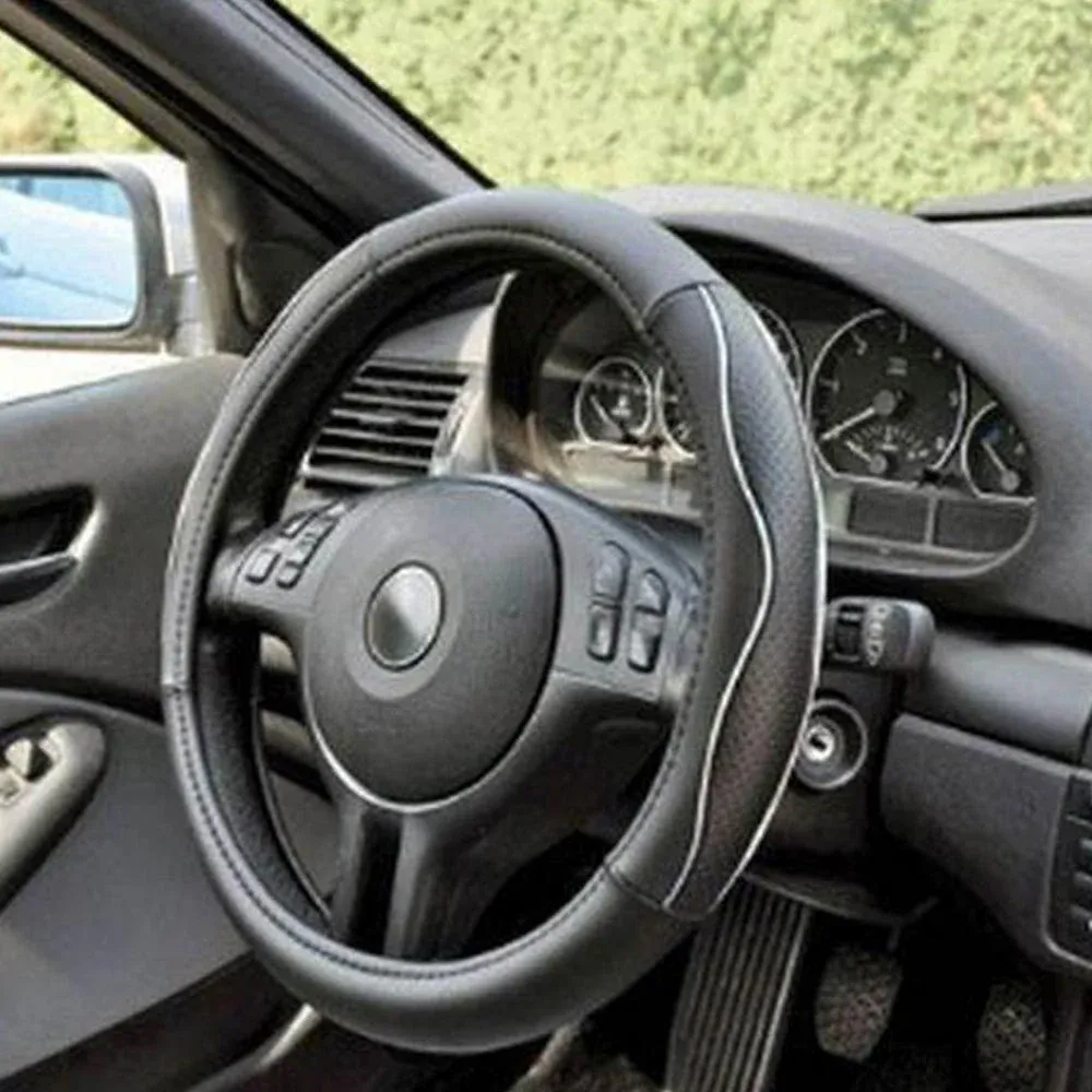 Coprivolante Universale Auto Ecopelle Copertura Sterzo Macchina Camper 38cm